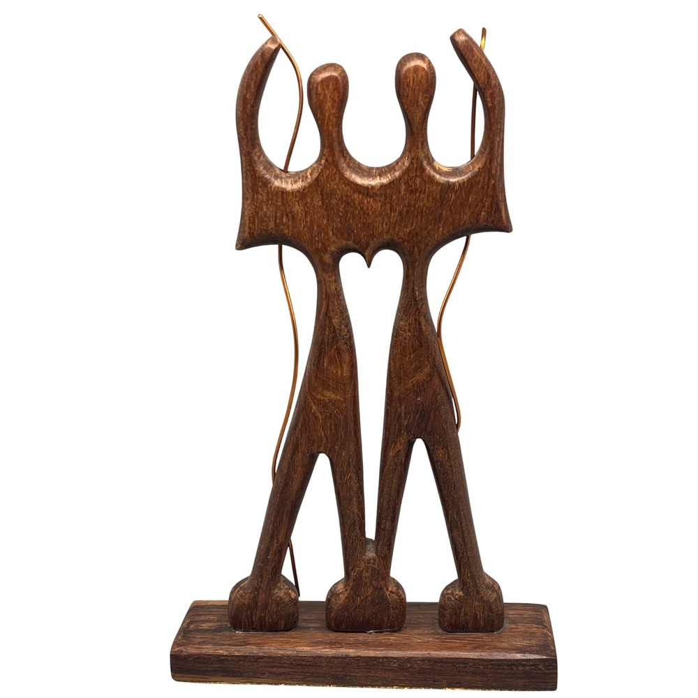 Vintage‎ Mid-Century Modernist  Wooden Warrior  Sculpture 7" Bruno Giorgi Style